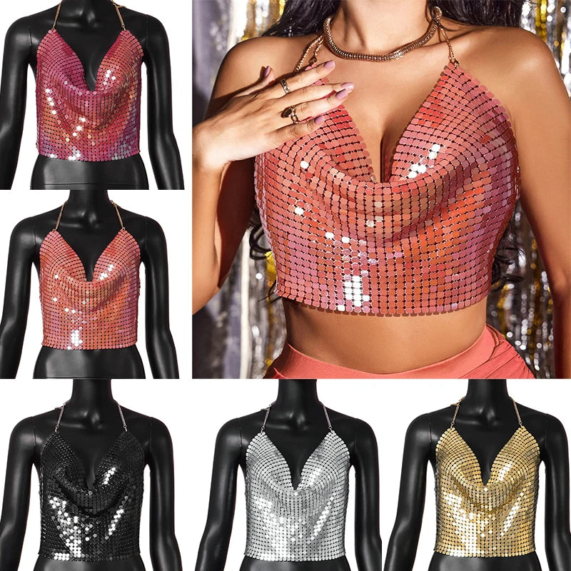 Blusa de cuadros metalicos