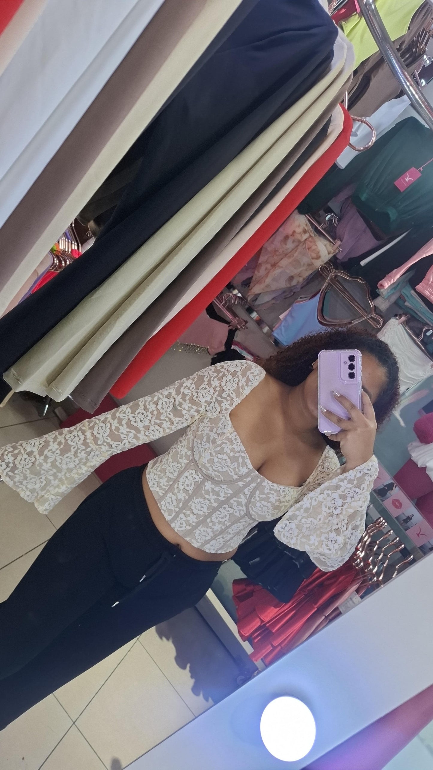 Corset Encaje Manga Larga